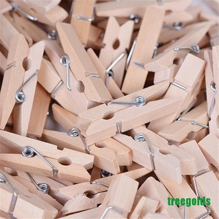 Treegolds 50X25Mm Mini madera paño foto papel clavija ropapin artesanía Clips artes