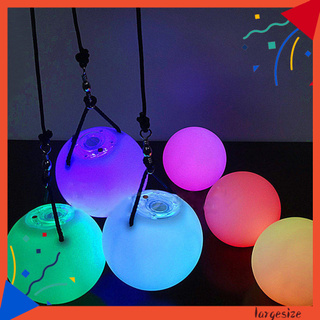largesize Pro LED multicolor resplandor POI lanzado bola luz para danza del vientre accesorios de mano