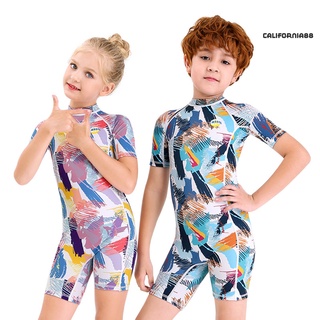 Cf88Yyt elástico transpirable Spandex niños de una sola pieza Monokini niños traje de baño para natación (4)