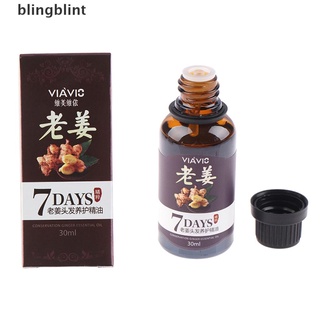 [blingblint] 30 ml rápido crecimiento del cabello denso rebrote jengibre suero aceite anti pérdida cuidado del cabello
