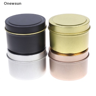 [Onewsun] Diy tarros redondos de velas de aluminio de 4 oz con tapas de muestras cosméticas organizador de almacenamiento
