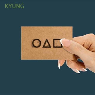 kyung coreano drama calamar colecciones de juegos regalos tarjeta de invitación tv tarjeta de personaje tarjetas 10pcs accesorios de juego cosplay prop película prop juego tarjeta de felicitación