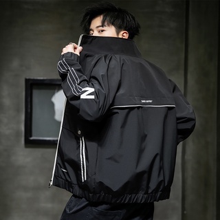 Chaqueta holgada estilo de béisbol uniforme para hombre nueva moda2021Hong Kong chaqueta Casual abrigo estilo japonés