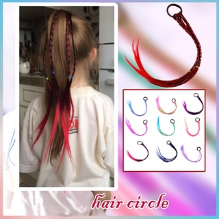 Aleasoon cuerda elástica para el cabello trenza elástica peluca cola de caballo anillo de pelo de los niños cuerda trenza