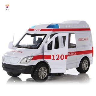 blanco ambulancia vehículos juguetes 1/32 aleación diecast coche el