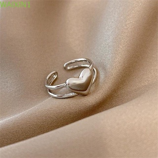 maravilloso nuevo anillo de dedo para mujer niña amor corazón anillo abierto moda joyería regalos cobre ajustable