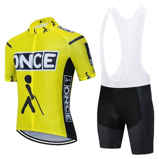 2020 equipo ONCE ciclismo jersey bicicleta pantalones conjunto 20D mtb Ropa para hombre verano de secado rápido pro ciclismo camisas corto Maillot Culotte wear