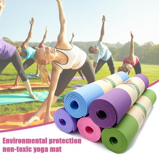 Fitness TPE insípido antideslizante alfombrillas de Yoga deportes Fitness culturismo Pilates almohadillas