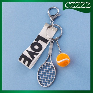 (Czzzz) Mini llavero ligero De raqueta De tenis ligeros/Exquisite deportivo con dije novedoso De raqueta De tenis/llavero anillo De llave deportivo Para regalo (2)