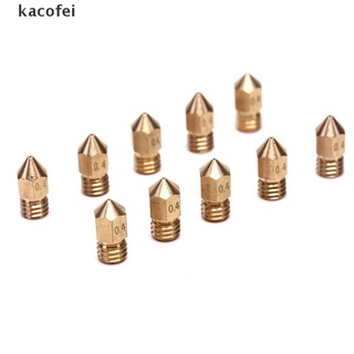 [kacofei] 10 boquillas de impresora 3d 0,4 mm mk8 cabezal de extrusora para creality cr10 c8d7