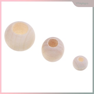 JCFS🔥Productos al contado🔥220 cuentas de madera natural para manualidades sueltas de madera maciza espaciador cuentas surtidos bola de madera redonda para bricolaje joyería hecha a mano (5)