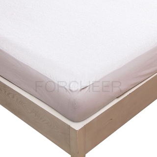 Protector de colchón impermeable de tela de rizo individual/Queen/King/cubierta/almohadilla ajustada