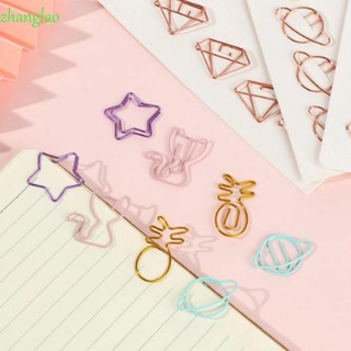 Zhanglao corazón estrella papelería oficina suministros escolares gato carpeta Clips Clip de papel Kawaii Clips de papel
