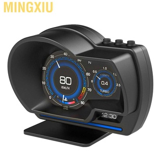 Mingxiu Head Up Display OBD2+GPS Smart Gauge coche HUD velocímetro Turbo RPM alarma para camión