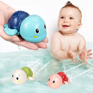 3 piezas de juguete de baño lindo resistente natación tortuga juguetes de baño niños juguete [Hugbaby] (1)