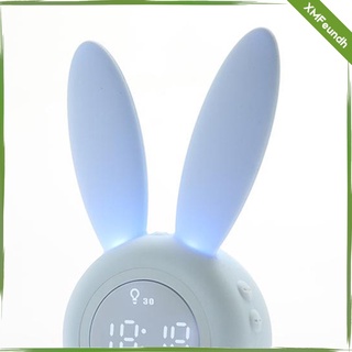 niños\\\\ reloj despertador luz nocturna snooze sleep trainer control táctil azul
