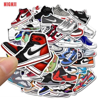 NIGNJI 50Pcs Jordan Sneaker Tide Shoes Sticker Waterproof For Laptop Skateboard Luggage Decal (4)