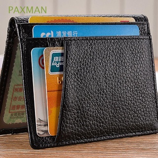 paxman bolsa de tarjetas de crédito titulares pequeño super delgado hombres cartera para licencia de conducir bifold monedero de negocios cartera con 8 ranuras de tarjetas suave delgado cuero genuino/multicolor