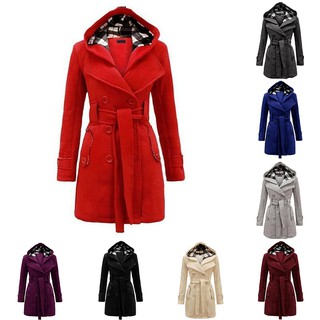 fg moda Chamarra sección outwear abrigo invierno mujeres con capucha largo caliente