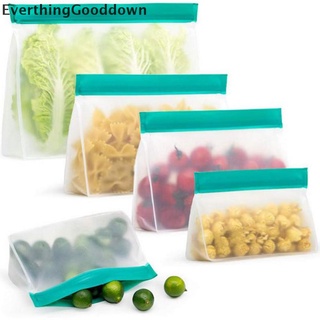 (Hotsale) bolsa de almacenamiento de alimentos de silicona reutilizable, contenedor de almacenamiento, congelador, Ziplock, {bigsale} (1)