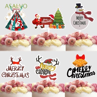 ASALVO Fiesta Regalos Decorativos Suministros Para Hornear Pastel De Cumpleaños Navidad Acrílico Feliz Tartas
