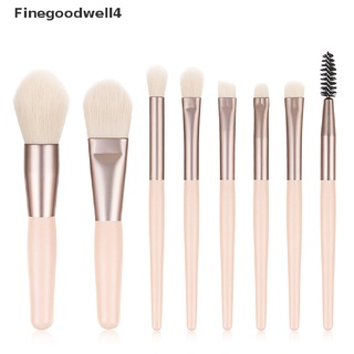 Finegoodwell4 8Pcs Mini Travel Portable Soft Makeup Brushes Set Blending Beauty Make Up Brush Brilliant