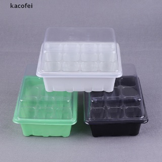 [Kacofei] 3pcs/set Seedling Tray Seed Starter Tray Dome Base 12Cells For Gardening Bonsai