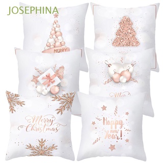 josephina rosa funda de almohada suave navidad decoración de navidad fundas de almohada hogar multi-estilo sofá casa 18x18in feliz navidad fundas de cojín