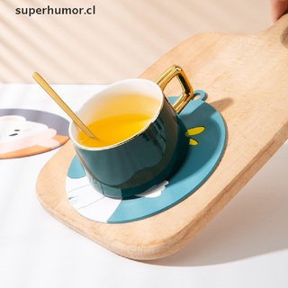 SUPERHUMOR Cartoon cute Silicone Coaster Cup Mats Pad Drinks Holder Mat Tableware Placemat .