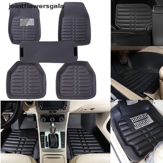 nuevo stock 5 unids/set universal gris coche alfombrillas auto forro de cuero alfombra caliente