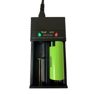 yonii ac2 2 ranuras smart cargador batería de litio 18650 21700 26650 batería recargable cargador rápido con enchufe de ee.uu. (7)