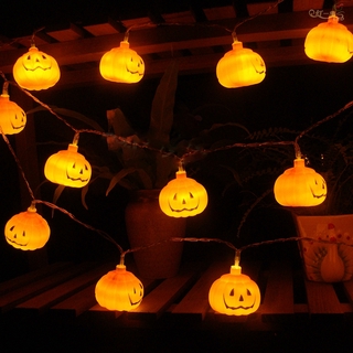 1m 10lights diy halloween vacaciones calabaza led cadena de luz/fiesta de navidad jardín decoración linterna festival accesorios (6)