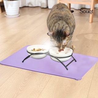 Sqgt - alfombrilla de silicona portátil para mascotas, gato, perro, comida al aire libre, suministros de alimentación (3)