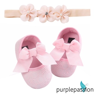 Purp-Recién nacido zapatos de Color sólido Casual Simple cómodo antideslizante zapatos de lazo con la cabeza (9)