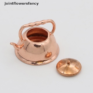 jointflowersfancy 1:12 casa de muñecas miniatura bronce sartén olla hervidor de agua kit de cocina cbg