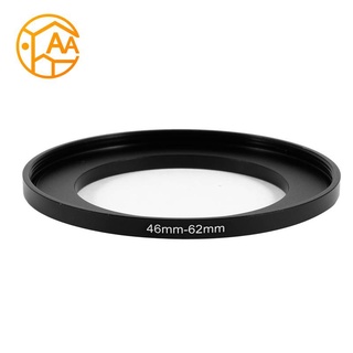 piezas de la cámara 46mm-62mm lente filtro paso arriba anillo adaptador negro