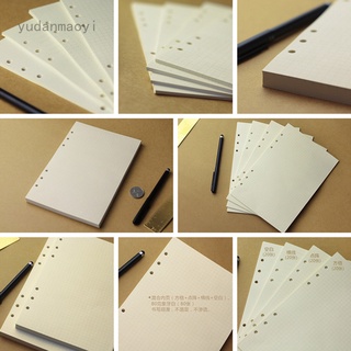 recambio interior de hoja suelta de 6 agujeros en blanco mezclado manual de página interior cuaderno 80 hojas