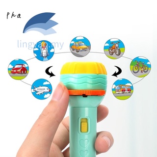 Proyector de diapositivas antorcha educativo aprendizaje a la hora de acostarse divertido juguete proyector linterna para niños niños (4)