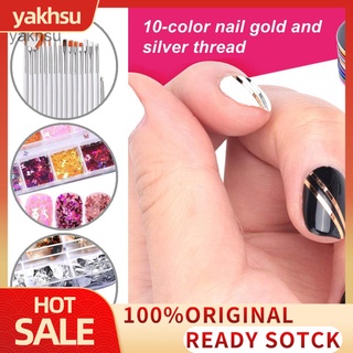 Yak Kit De pluma De uñas con brillo/Portátil/exquisito Para uñas