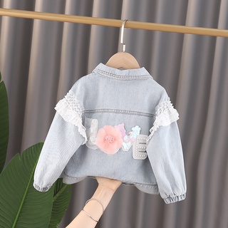 Chaqueta vaquera para Niñas Ropa de otoño2021Nuevo estilo coreano ropa de moda para niños para bebés primavera y otoño moda Internet parte superior