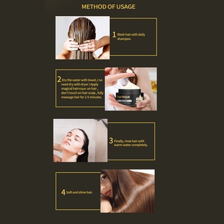 huyunbu 50ml mascarilla hidratante reparación daños extracto natural mágico reparación del cabello dañado restauración tratamiento para mujer (9)