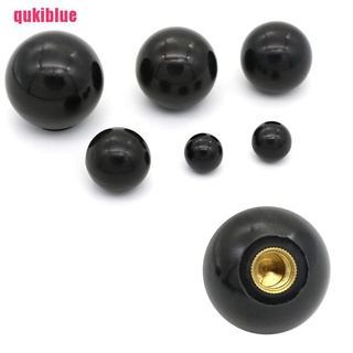 QUK - pomo de plástico negro M4/M5/M6/M8/M10/M12 con forma de bola