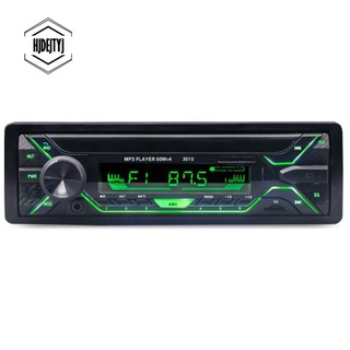 Radio estéreo para coche, reproductor de Audio Mp3 individual Din, Audio Bluetooth y llamadas manos libres, micrófono incorporado puerto USB Aux-In