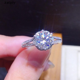 zatpiy nuevo cristal diseño de compromiso anillos cúbicos elegantes anillos mujer joyería de boda cl