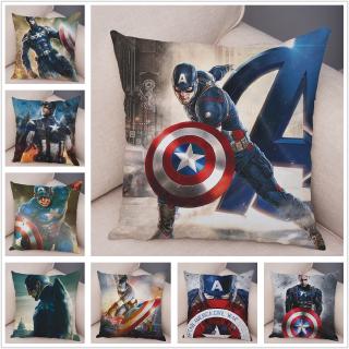 Funda de almohada super suave corta de dibujos animados de Marvel vengadores capitán américa superhéroe funda de cojín para sofá decoración funda de almohada