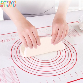 【In stock】 Thickened rolling pad large kitchen silica gel baking pad kneading pad with scale and silica gel cutting board (0.4mm thin) 【In stock】