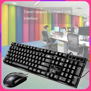Fk - juego de teclado para ratón con cable, oficina en casa, no luminoso, teclado de ordenador (3)