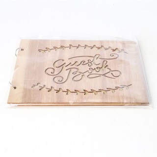 Personalizado libro de invitados de madera de la boda libros de visitas firma mensaje Scrapbook