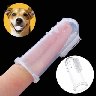 cepillo de dientes super suave mascota dedo cepillo de dientes de peluche perro cepillo de adición mal aliento sarro cuidado de los dientes perro gato suministros de limpieza (1)