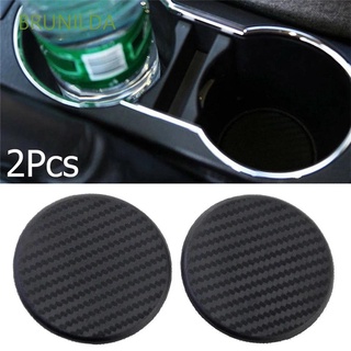 BRUNILDA Interior Accessories Car Cup Mats Black Anti-Slip Mat Auto Water Cup Pad Car Accessories Elastic Car Protective Pad Durable Wear-resistant Water Bottle Holder Shockproof Mat